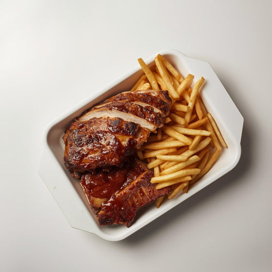 Combo Roasted Chicken & BBQ Ribs